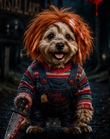 Chucky Dog Costume - Slasher Pups
