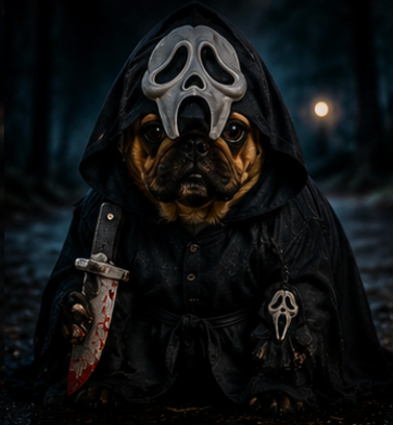 Ghost Face Dog Costume - Slasher Pups